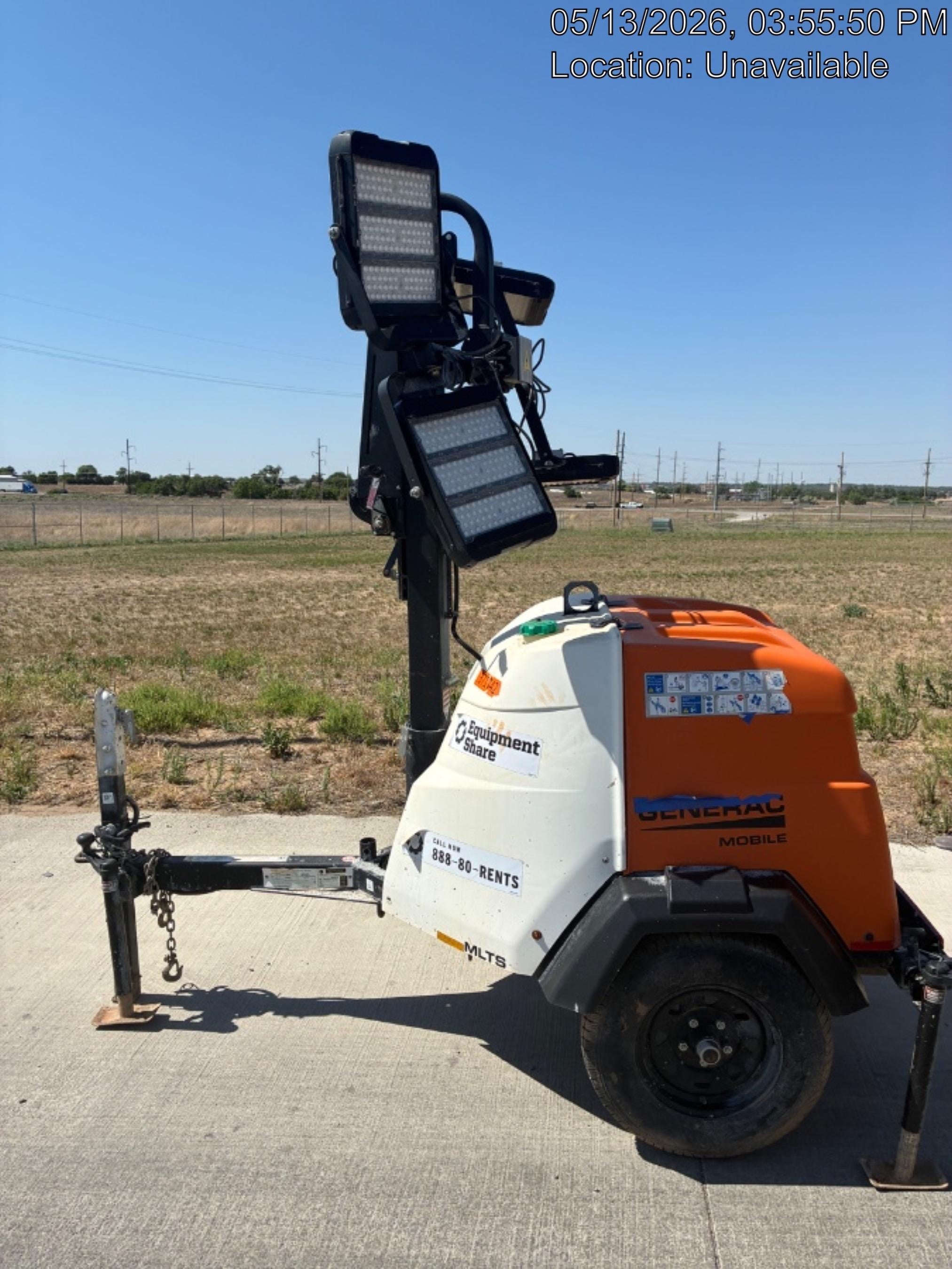 2023 Generac MLT2 Diesel, Flex Switch 120V Input, Powerzone Controller, 
(4) 320W LED Lights, 4kW Generator, 39.9 Gal Fuel Tank, 2" Ball, T3