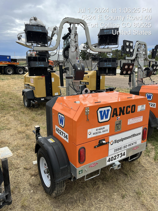 2024 Wanco WLTT-4MM4K Diesel, Deep Sea Controller, Shore Power Plug, Auto Start, (4) 350W LED Floodlights, 4kW Generator, 60 Gal Fuel Tank, 2" Ball, T3