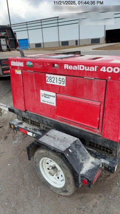2022 Shindaiwa DGW400MDL Kubota D902 Engine, 23 HP, Dual Op Welder, Wire, Arc, Droop Stick, Tig, and CC Stick Functionality, Simulphase, 3 Phase and 1 Phase Gen Output, Single Axle NB Trlr, Slr Trckl Chrg 12V 12W, Fire Ext