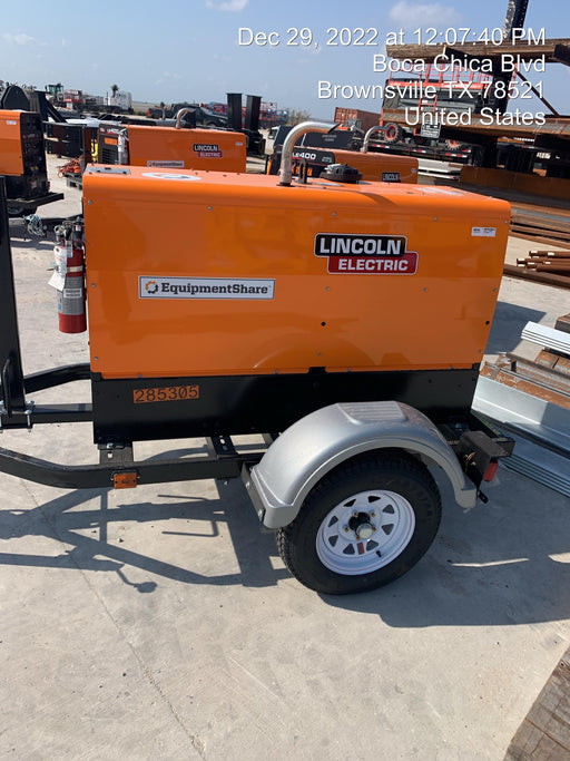 2022 Lincoln Electric LE400 Kubota V1505, Trlr, Cable Rack, Light Kit, ES Decals, T3
