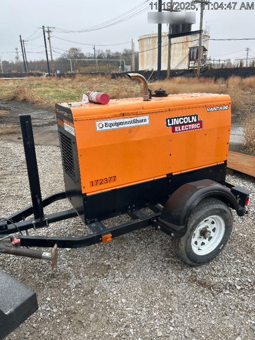 2021 Lincoln Electric Vantage 322 Vantage 322 Ready Pak 3 w/ Decals, ORANGE (includes trailer, cable rack, fender light kit) NO Telematics