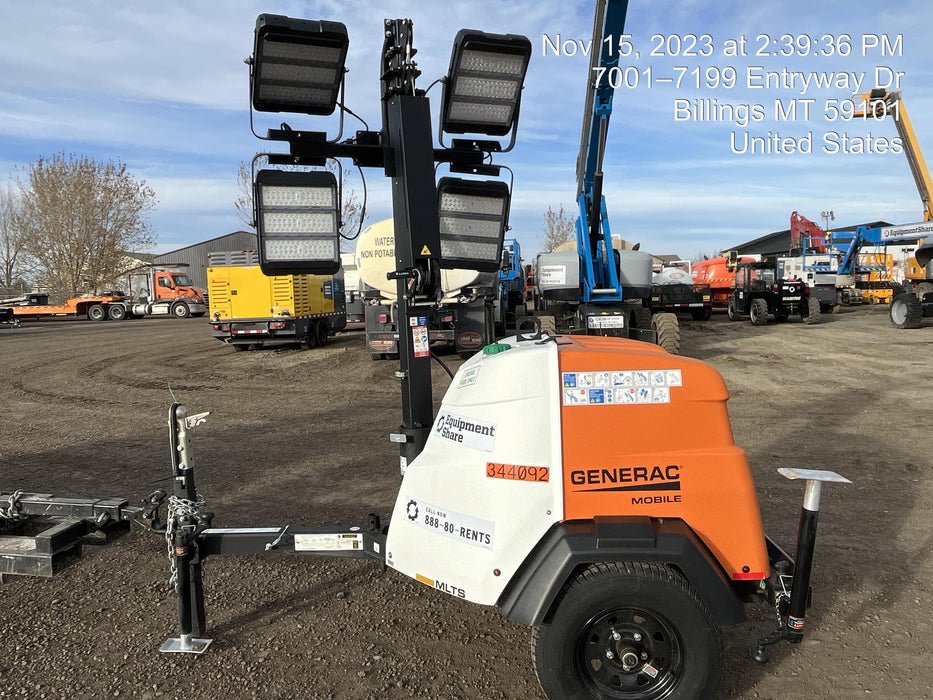 2023 Generac MLT2 Diesel, Flex Switch 120V Input, Powerzone Controller, (4) 320W LED Lights, 4kW Generator, 39.9 Gal Fuel Tank, 2" Ball, T3