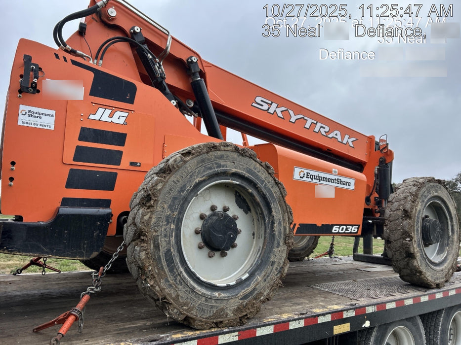 2019 Skytrak 6036 Canopy, Solid Tires, LED Work Lights, Beacon w/50" Carriage, 48" Pallet Forks