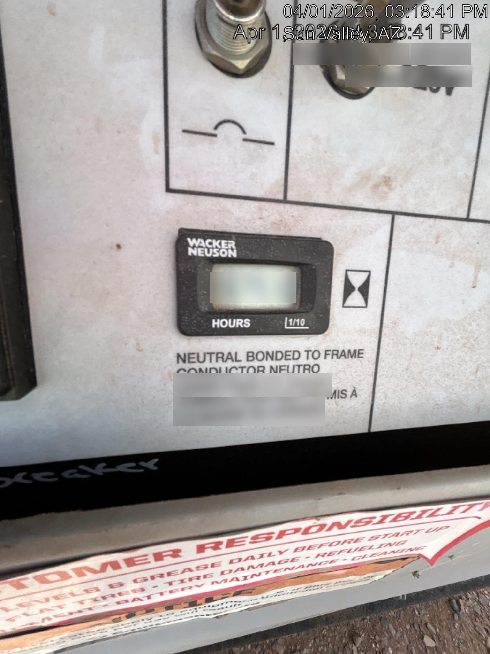 2019 Wacker Neuson LTV6L-MH Standard Options, ES Track Hardware, Fuel Level Sensor