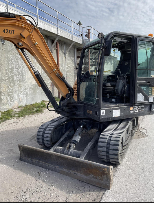 2018 Case CX57C CLOSED CAB A/C, LONG ARM, RUBBER TRACKS, AUX HYD