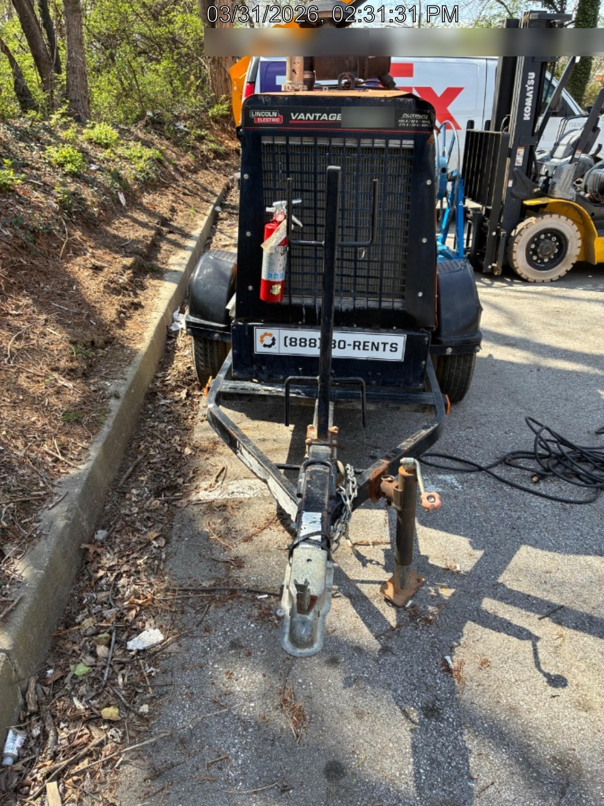 2021 Lincoln Electric Vantage 549X Ready Pak 3, ORANGE (includes trailer, cable rack, fender light kit)
