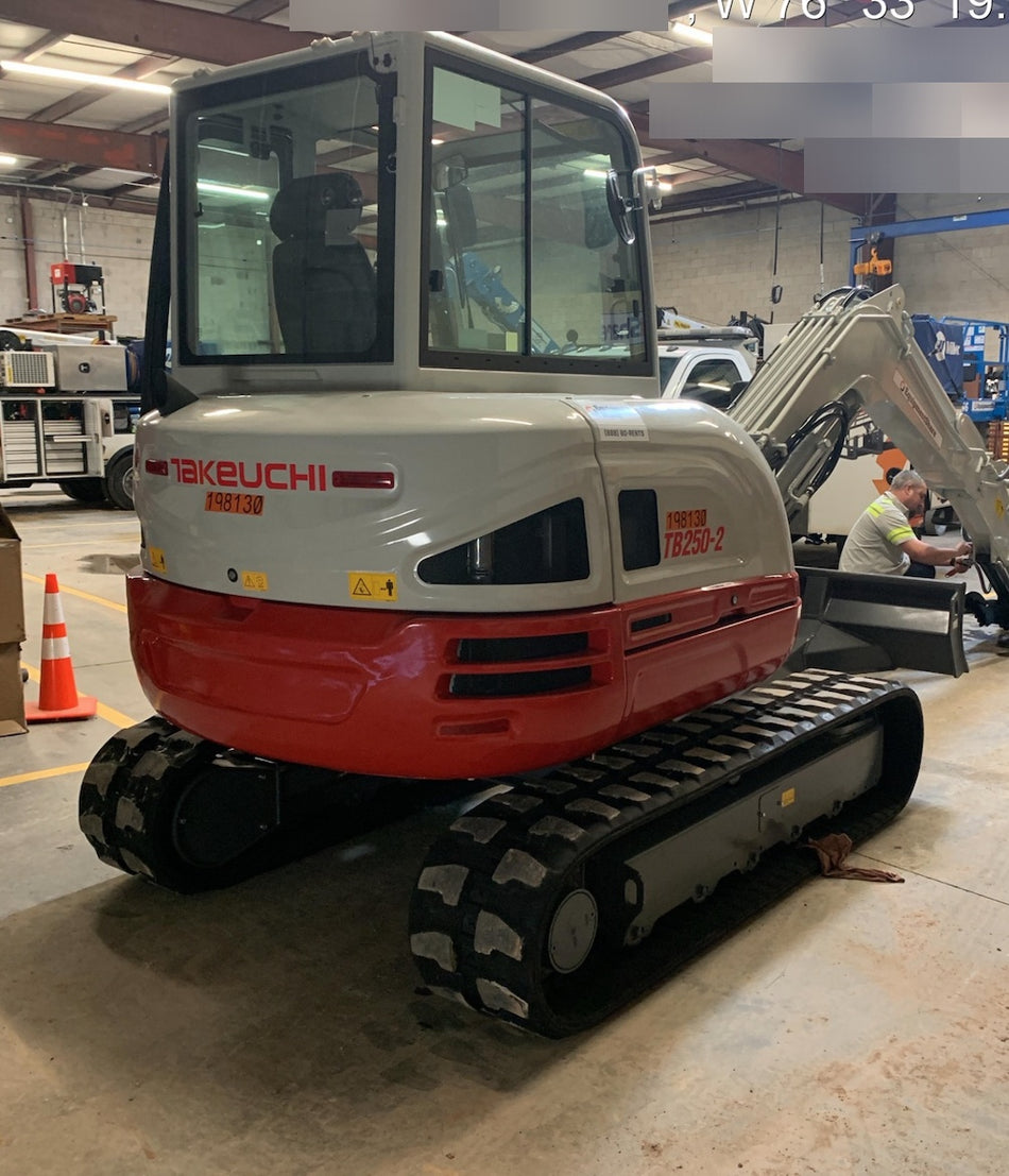 2022 Takeuchi TB250-2C Cab/Heat/Air, Rubber Tracks, Manual QC