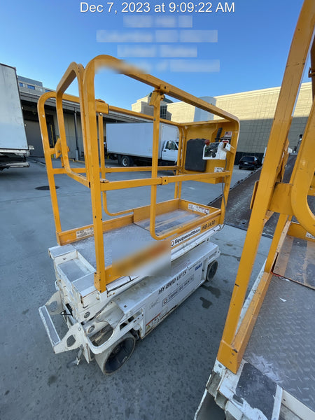 Custom Equipment HB-1430 Hy-Brid Scissor Lift
Platform capacity up to 670 lbs
Working height up to 20 ft
Weighs under 1,700 lbs
Non-marking wheels