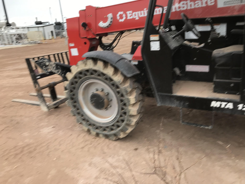 2019 Manitou 12042 Canopy, 120 HP , Solid Tires, Work Lights, Lift Hook, Auxiliary Hydraulics 66" Carriage and 60" Forks