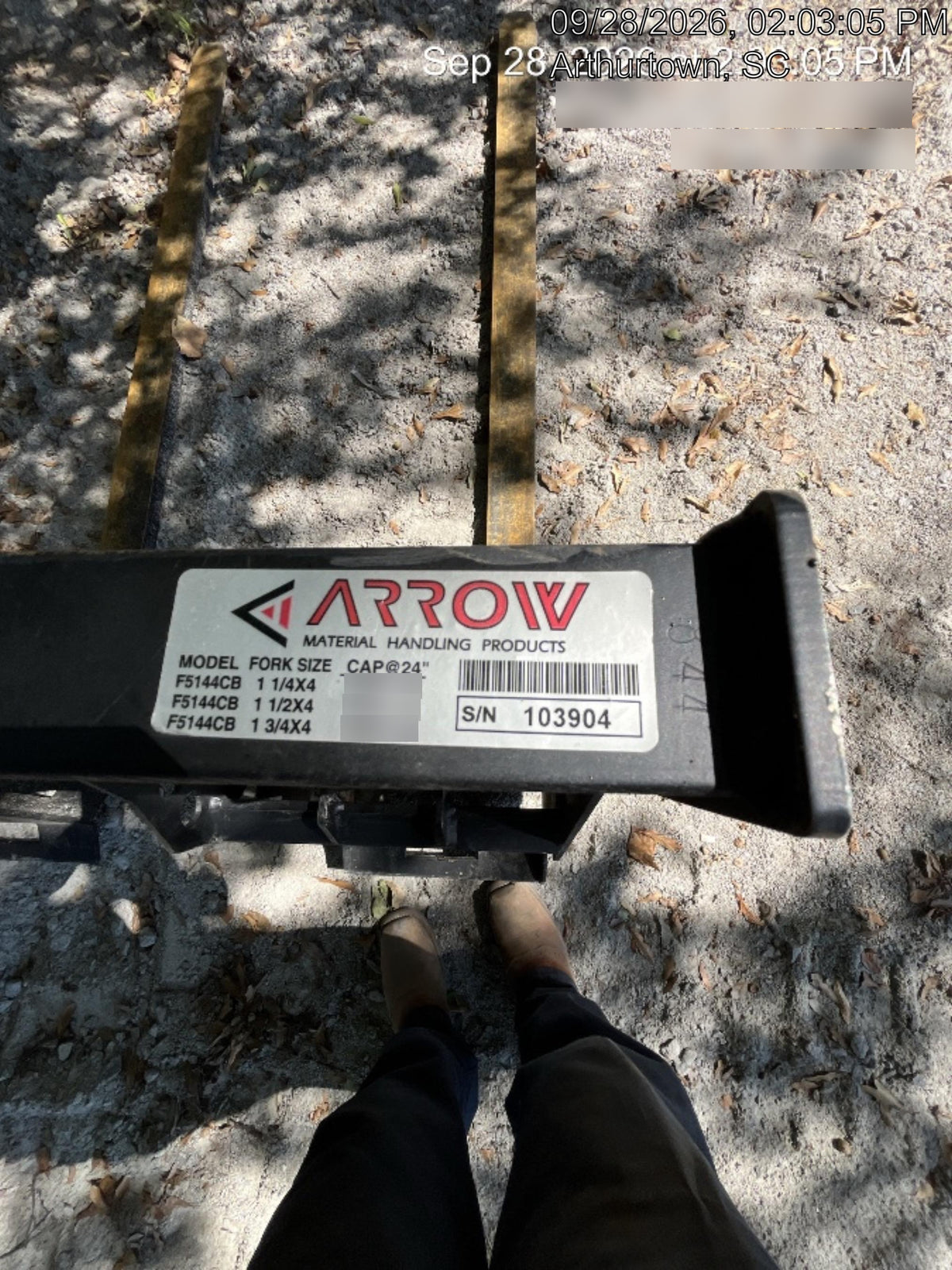 2026 ARROW MATERIAL HANDLING 72" Pallet Forks - Arrow
