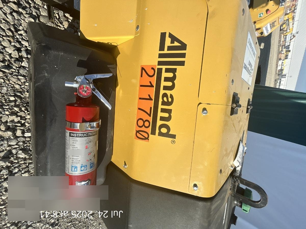2022 Allmand NLV3GR (4) LED Light Fixture 350W, 23' Vertical Mast, 3kW Prime, Towable, Deep Sea L401, Leveling Jacks, Yanmar T4F 5.8hp