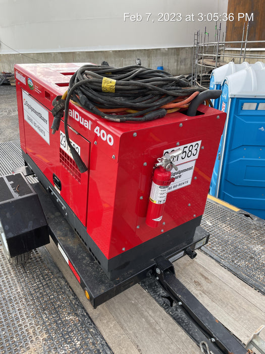 2022 Shindaiwa DGW400MDL Kubota D902 Engine, 23 HP, Dual Op Welder, Wire, Arc, Droop Stick, Tig, and CC Stick Functionality, Simulphase, 3 Phase and 1 Phase Gen Output, Single Axle NB Trlr, Slr Trckl Chrg 12V 12W, Fire Ext