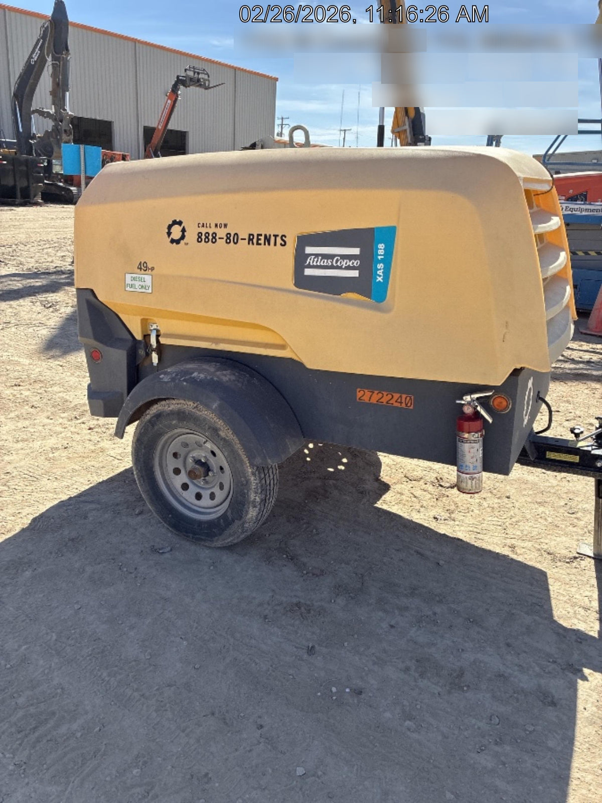 2022 ATLAS COPCO XAS188 CWK