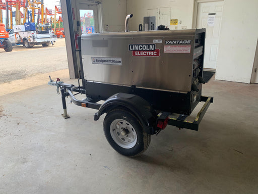 2019 Lincoln Electric Vantage 322 Welder Ready-Pak 3, Two wheel trailer, Fender and Light kit, Cable Rack
