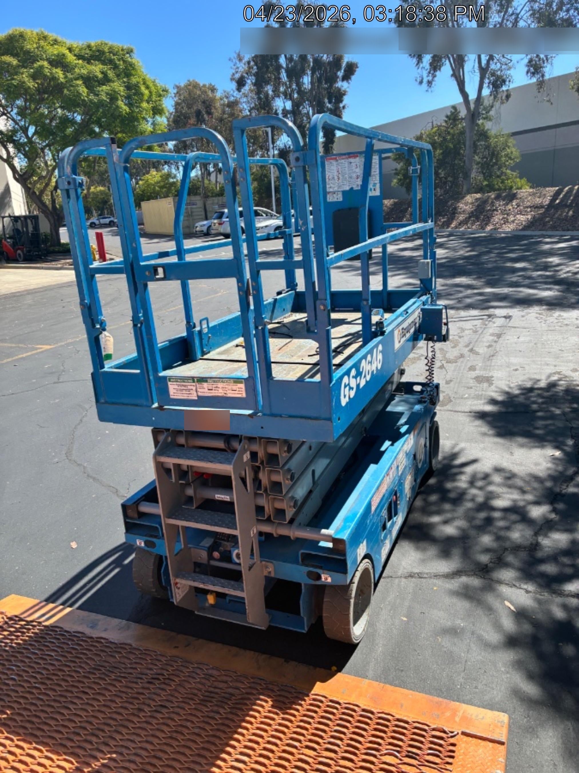 2019 Genie GS-2646 folding rails with full height swing gate