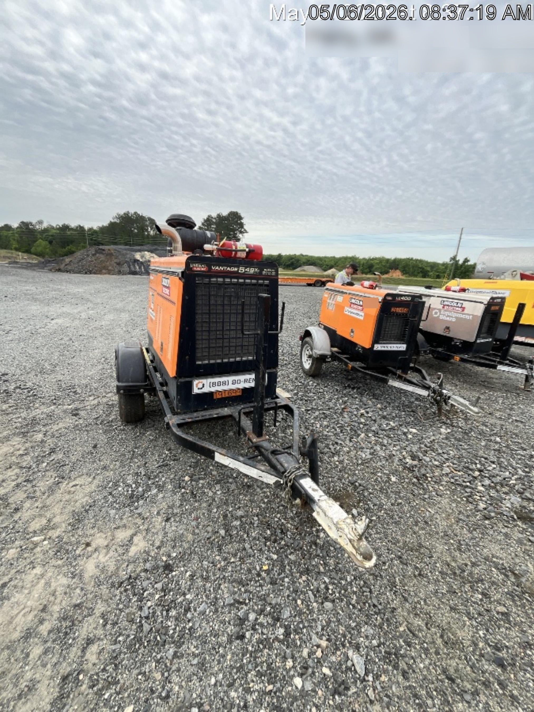 2021 Lincoln Electric Vantage 549X Ready Pak 3, ORANGE (includes trailer, cable rack, fender light kit)