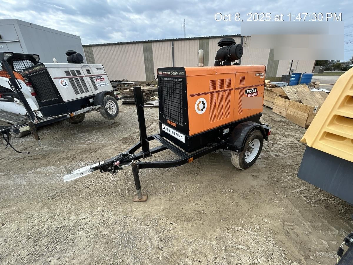 2021 Lincoln Electric Vantage 549X Ready Pak 3, ORANGE (includes trailer, cable rack, fender light kit)