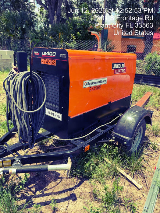 2022 Lincoln Electric LE400 Kubota V1505, Trlr, Cable Rack, Light Kit, ES Decals, T3