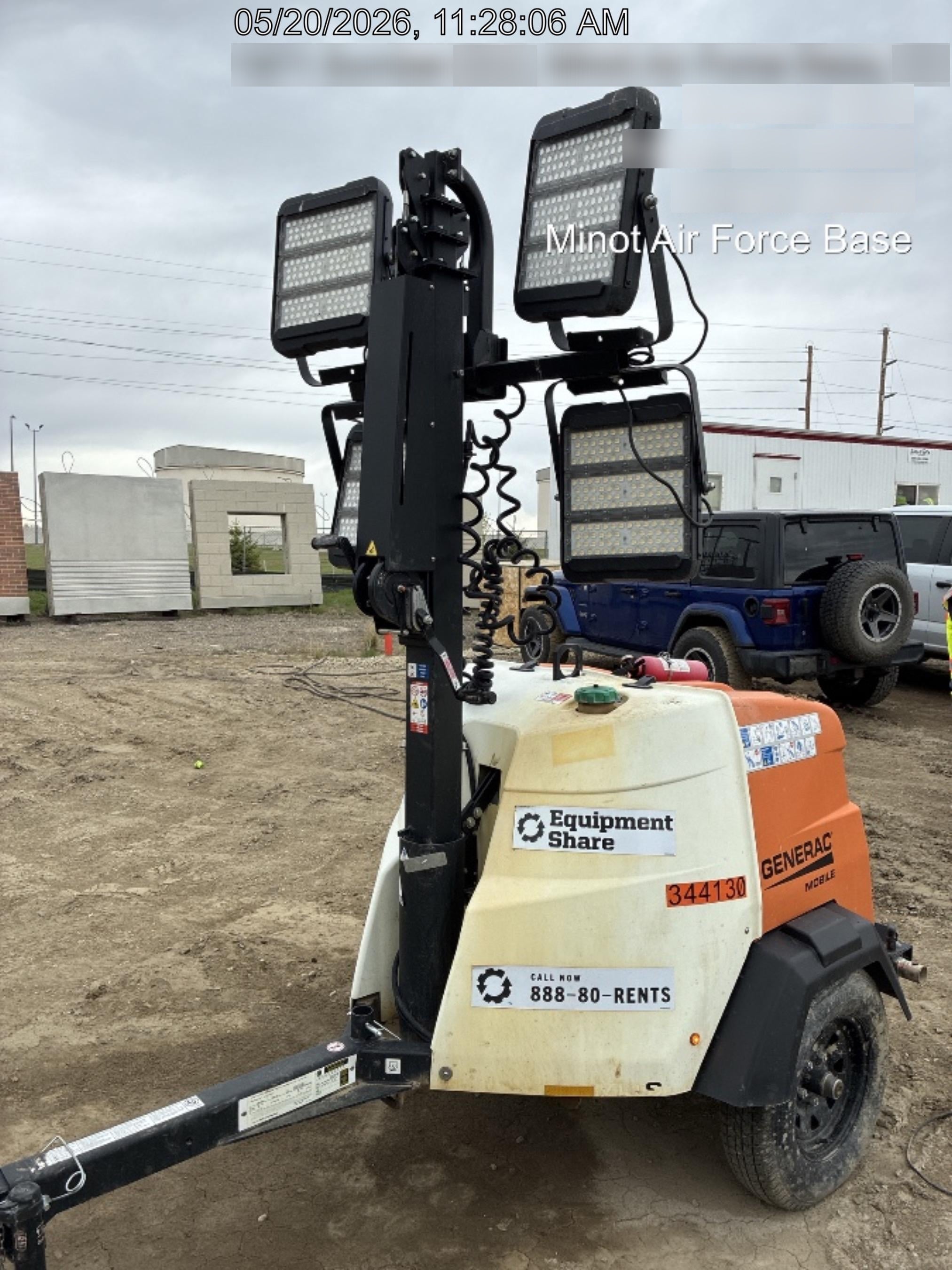 2023 Generac MLT2 Diesel, Flex Switch 120V Input, Powerzone Controller, (4) 320W LED Lights, 4kW Generator, 39.9 Gal Fuel Tank, 2" Ball, T3