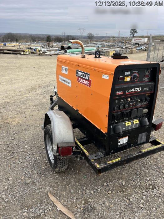 2022 Lincoln Electric LE400 Kubota V1505, Trlr, Cable Rack, Light Kit, ES Decals, T3