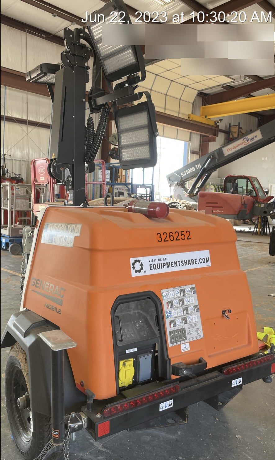 2023 Generac MLT2 Diesel, Flex Switch 120V Input, Powerzone Controller, (4) 320W LED Lights, 4kW Generator, 39.9 Gal Fuel Tank, 2" Ball, T3