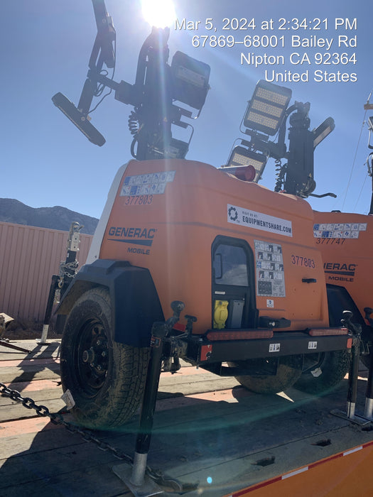 2023 Generac MLT2 Diesel, Flex Switch 120V Input, Powerzone Controller, 
(4) 320W LED Lights, 4kW Generator, 39.9 Gal Fuel Tank, 2" Ball, T3