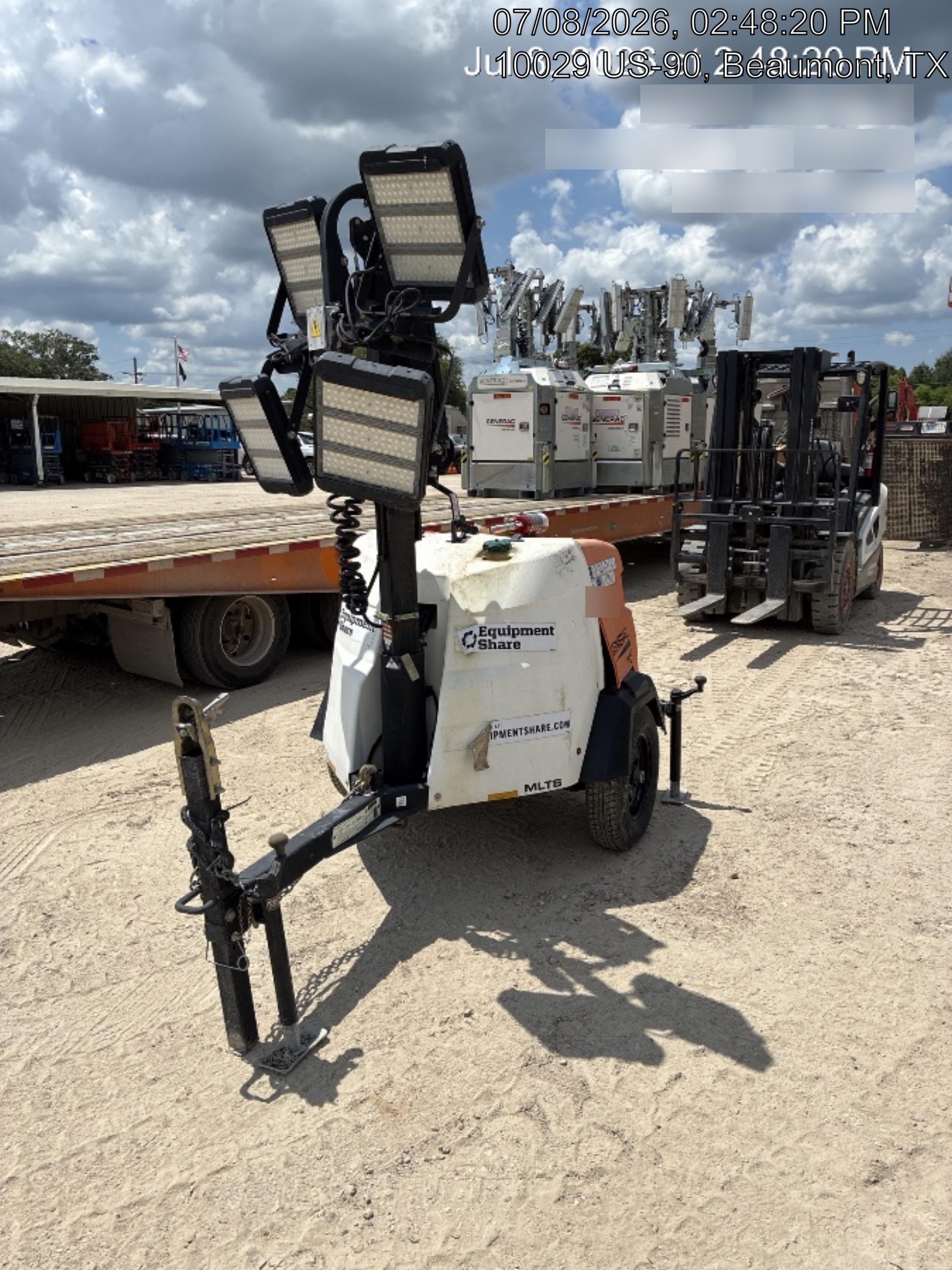2023 Generac MLT2 Diesel, Flex Switch 120V Input, Powerzone Controller, 
(4) 320W LED Lights, 4kW Generator, 39.9 Gal Fuel Tank, 2" Ball, T3