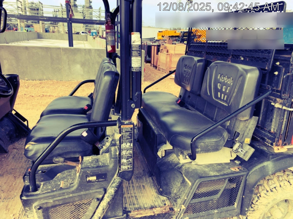 2020 Kubota RTV-X1140W-H 4WD utility cart -LED strobe -Windshield tempered glass -Plastic canopy -Wire harness kit -Backup alarm