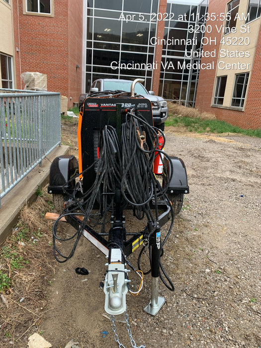 2021 Lincoln Electric Vantage 322 Vantage 322 Ready Pak 3 w/ Decals, ORANGE (includes trailer, cable rack, fender light kit) NO Telematics