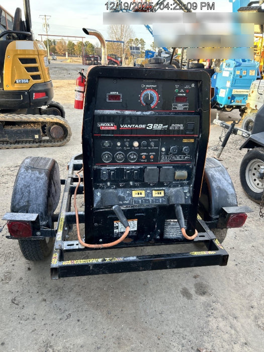 2021 Lincoln Electric Vantage 322 Vantage 322 Ready Pak 3 w/ Decals, ORANGE (includes trailer, cable rack, fender light kit) NO Telematics