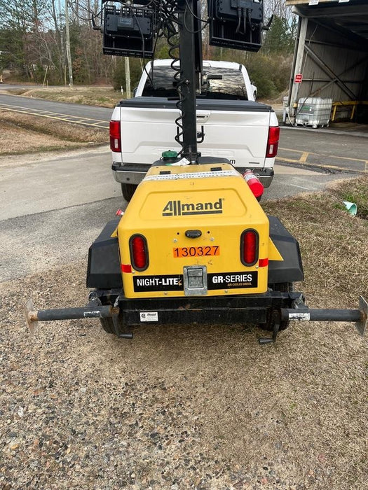 2021 Allmand NLV3GR (4) LED Light Fixture 350W, 23' Vertical Mast, 3kW Prime, Towable, Deep Sea L401, Leveling Jacks, Yanmar T4F 5.8hp