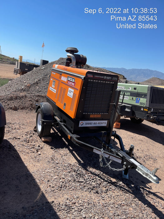 2021 Lincoln Electric Vantage 549X Ready Pak 3, ORANGE (includes trailer, cable rack, fender light kit)