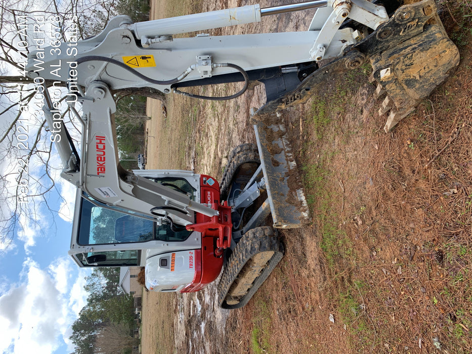 2020 Takeuchi TB-235-2CR Cab/Heat/Air, Rubber Tracks, Manual TAG QC