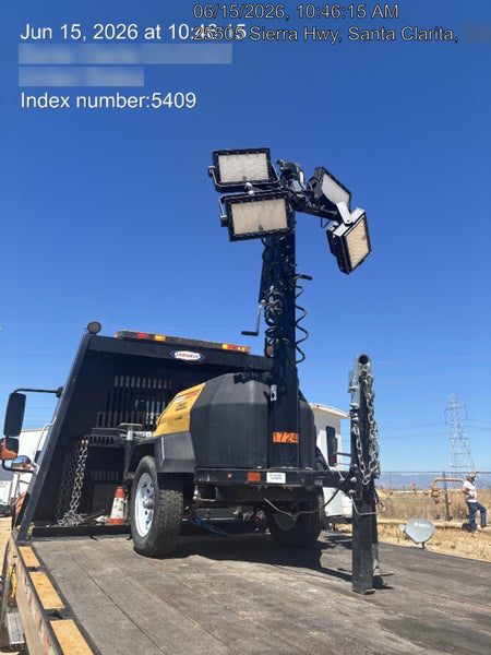 2021 Allmand NLV3GR (4) LED Light Fixture 350W, 23' Vertical Mast, 3kW Prime, Towable, Deep Sea L401, Leveling Jacks, Yanmar T4F 5.8hp
