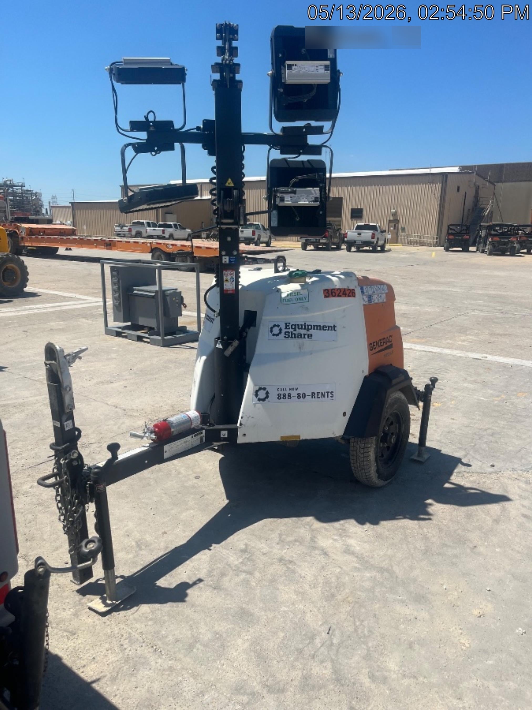 2023 Generac MLT2 Diesel, Flex Switch 120V Input, Powerzone Controller, 
(4) 320W LED Lights, 4kW Generator, 39.9 Gal Fuel Tank, 2" Ball, T3