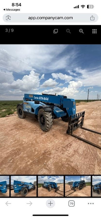 2018 Genie GTH-844 Genie GTH-844 w/Open ROPS, Solid Tires, beacon/work lights, 60" carriage/forks