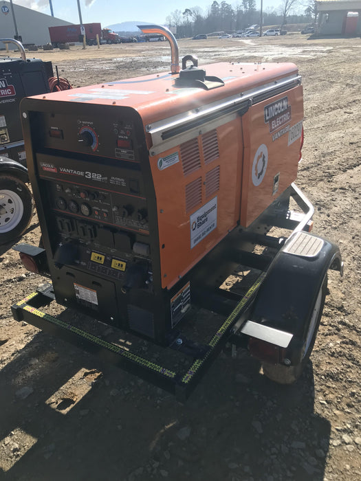 2021 Lincoln Electric Vantage 322 Vantage 322 Ready Pak 3 w/ Decals, ORANGE (includes trailer, cable rack, fender light kit) NO Telematics