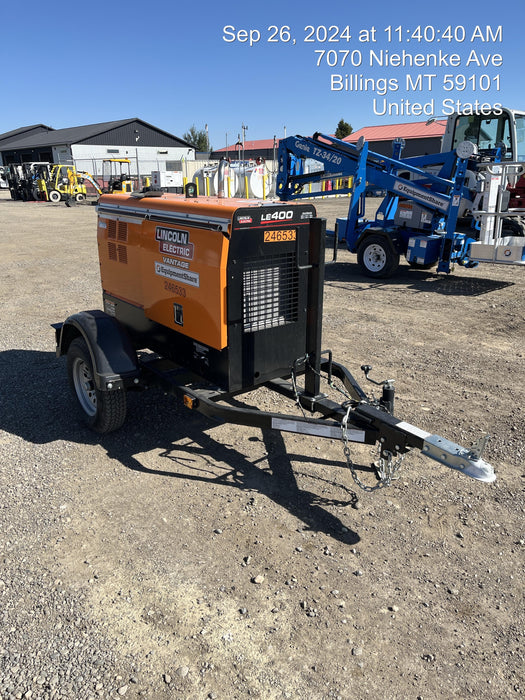 2022 Lincoln Electric LE400 Kubota V1505, Trlr, Cable Rack, Light Kit, ES Decals, T3