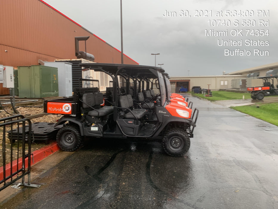 2021 Kubota RTV-X1140W-H Plastic Canopy, Windshield Acrylic Clear, LED Strobe Light, Wire Harness Kit, Back up Alarm