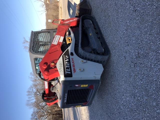 2019 Takeuchi TL12V2C Cab/Heat/Air w/Auxiliary Hydraulics, 2 Speed, Hydraulic QC 80" Tooth Bucket, 48" Pallet Forks
