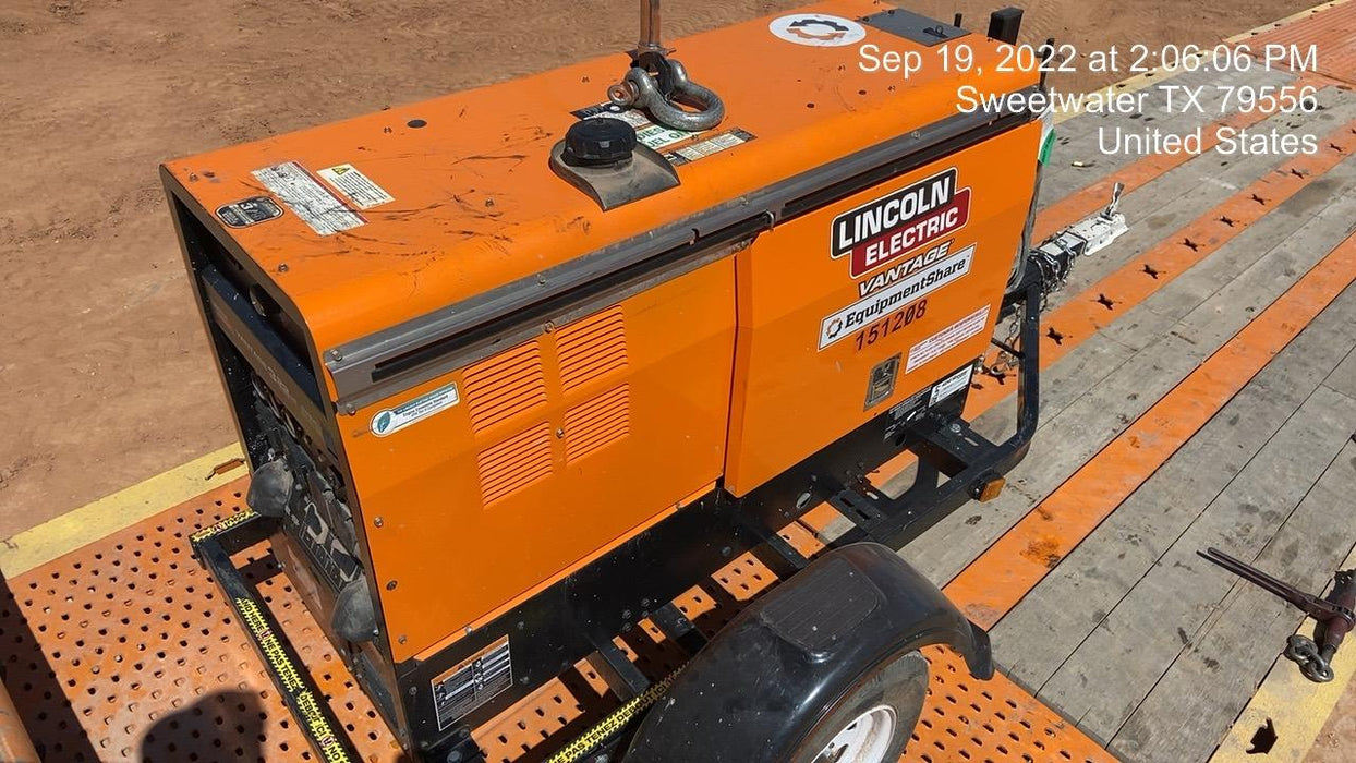 2021 Lincoln Electric Vantage 322 Vantage 322 Ready Pak 3 w/ Telematics & Decals, ORANGE (includes trailer, cable rack, fender light kit)