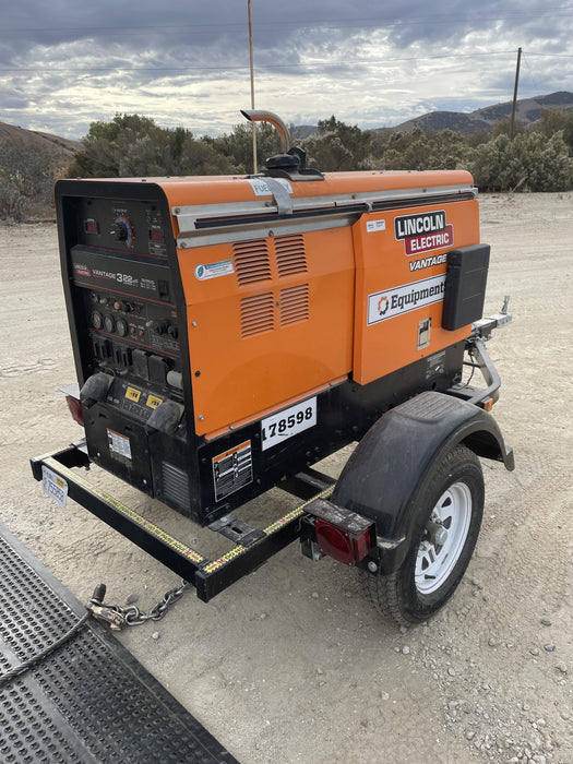 2021 Lincoln Electric Vantage 322 Vantage 322 Ready Pak 3 w/ Decals, ORANGE (includes trailer, cable rack, fender light kit) NO Telematics