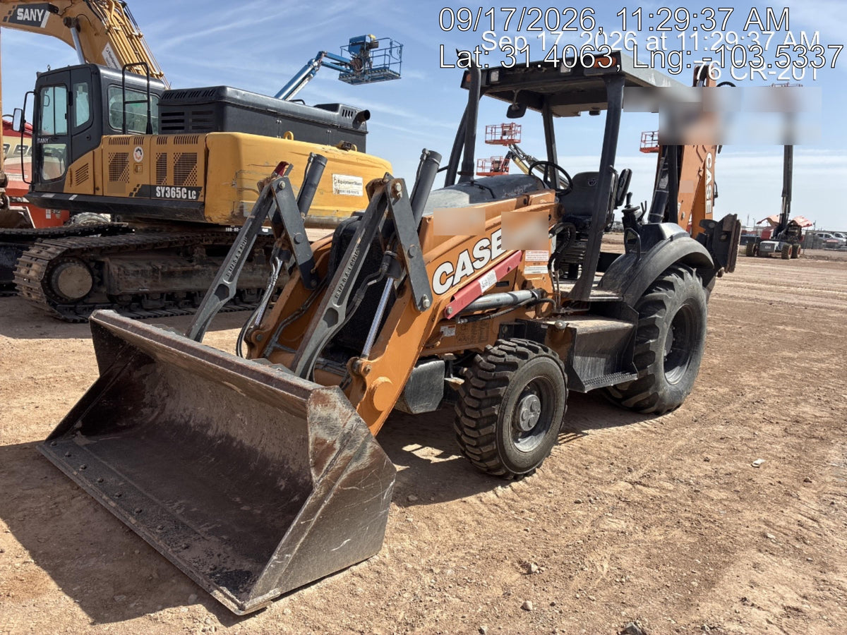2019 Case 580N EP Canopy, 4WD, GP Front Bucket, Standard Stick, 1 Way Aux Hydraulics, ISO Controls
