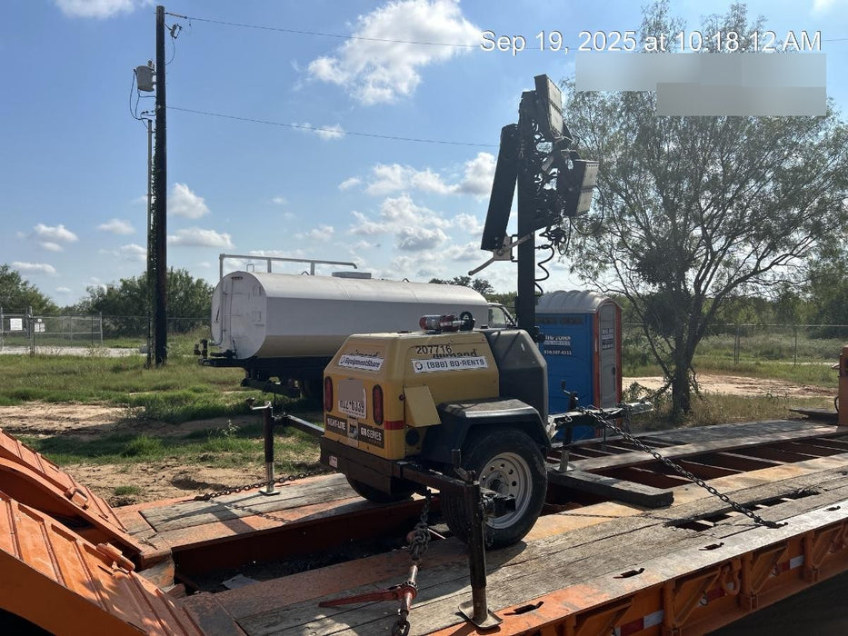 2022 Allmand NLV3GR (4) LED Light Fixture 350W, 23' Vertical Mast, 3kW Prime, Towable, Deep Sea L401, Leveling Jacks, Yanmar T4F 5.8hp