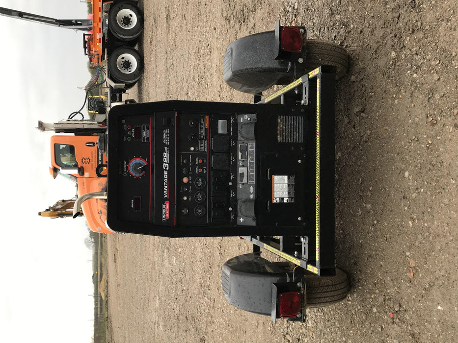 2019 Lincoln Electric Vantage 322 Ready-Pak 3, Two Wheel Trailer, Fender and Light Kit, Cable Rack