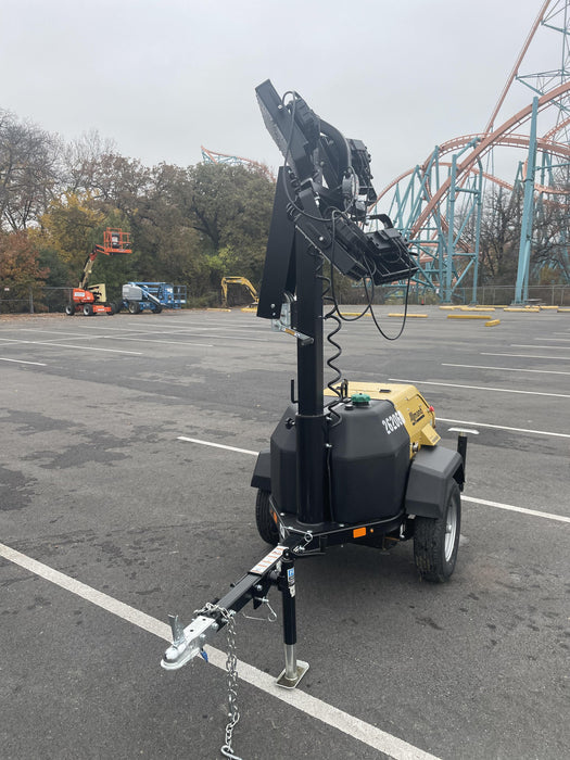 2022 Allmand NLV3GR (4) LED Light Fixture 350W, 23' Vertical Mast, 3kW Prime, Towable, ES Decals, T3