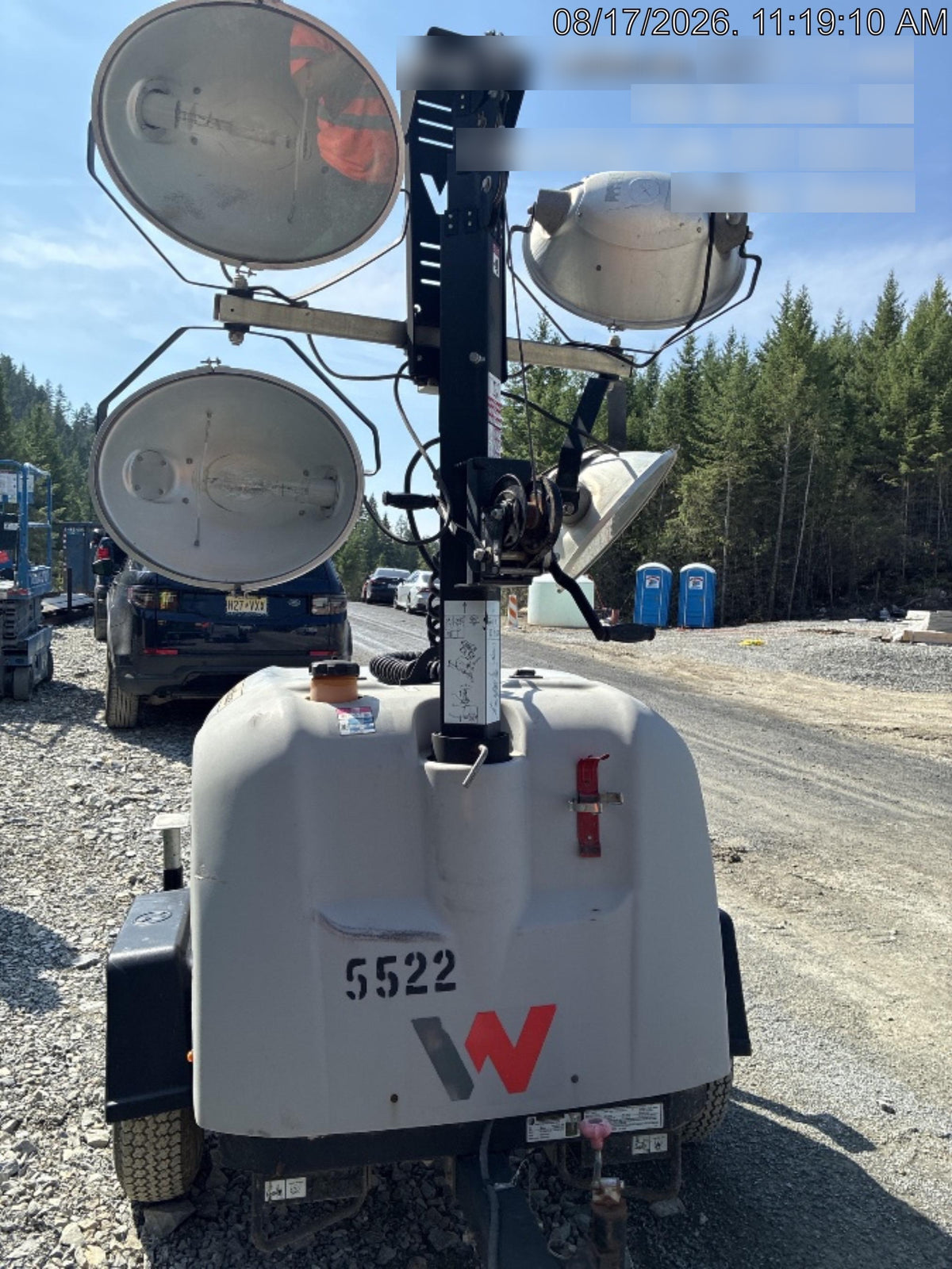 2017 Wacker Neuson LTV6L-MH Wacker Neuson 6 kW Towable Light Generator