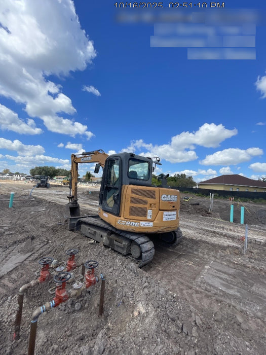 2015 Case CX80C CLOSED CAB, A/C,RUBBER TRACKS PADS,7'-2" ARM,THUMB