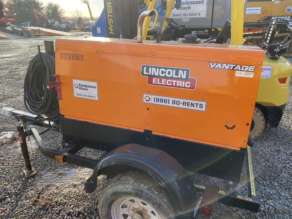 2021 Lincoln Electric Vantage 322 Vantage 322 Ready Pak 3 w/ Decals, ORANGE (includes trailer, cable rack, fender light kit) NO Telematics