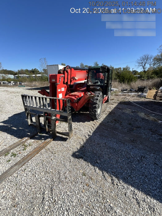 2020 Manitou MTA12055SER3 Cab/Heat/Air, Solid Tires, Amber Strobe, Lift Hook w/66" Carriage, 60" Forks